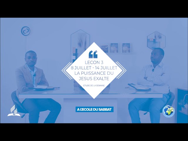 TRIMESTRE III ECOLE DU SABBAT LECON 3