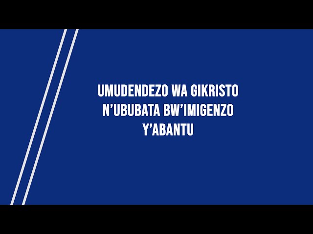 4.Niyonzima Paulin: Umudendezo wa Gikristo n'Ububata bw'Imigenzo y'Abantu